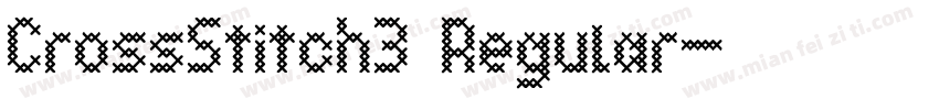 CrossStitch3 Regular字体转换